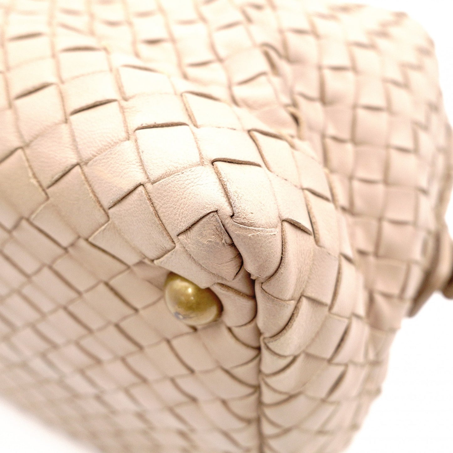 BOTTEGAVENETA Intrecciato Handbag, Leather, Beige