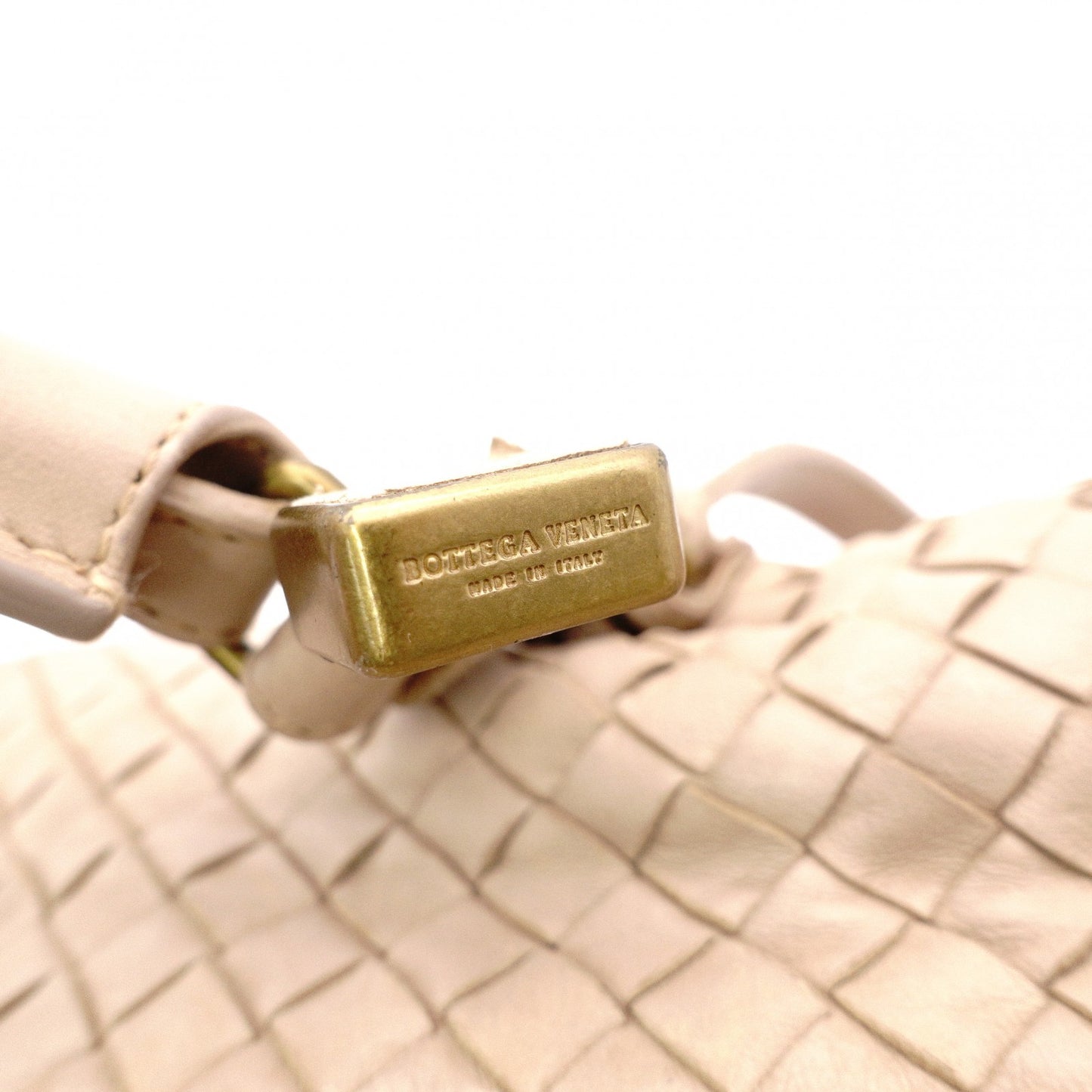 BOTTEGAVENETA Intrecciato Handbag, Leather, Beige
