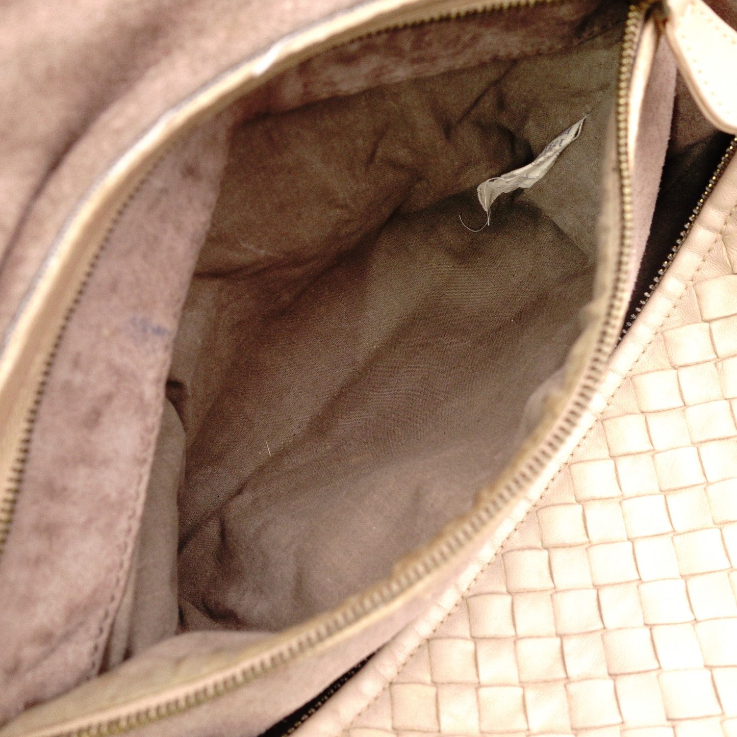 BOTTEGAVENETA Intrecciato Handbag, Leather, Beige