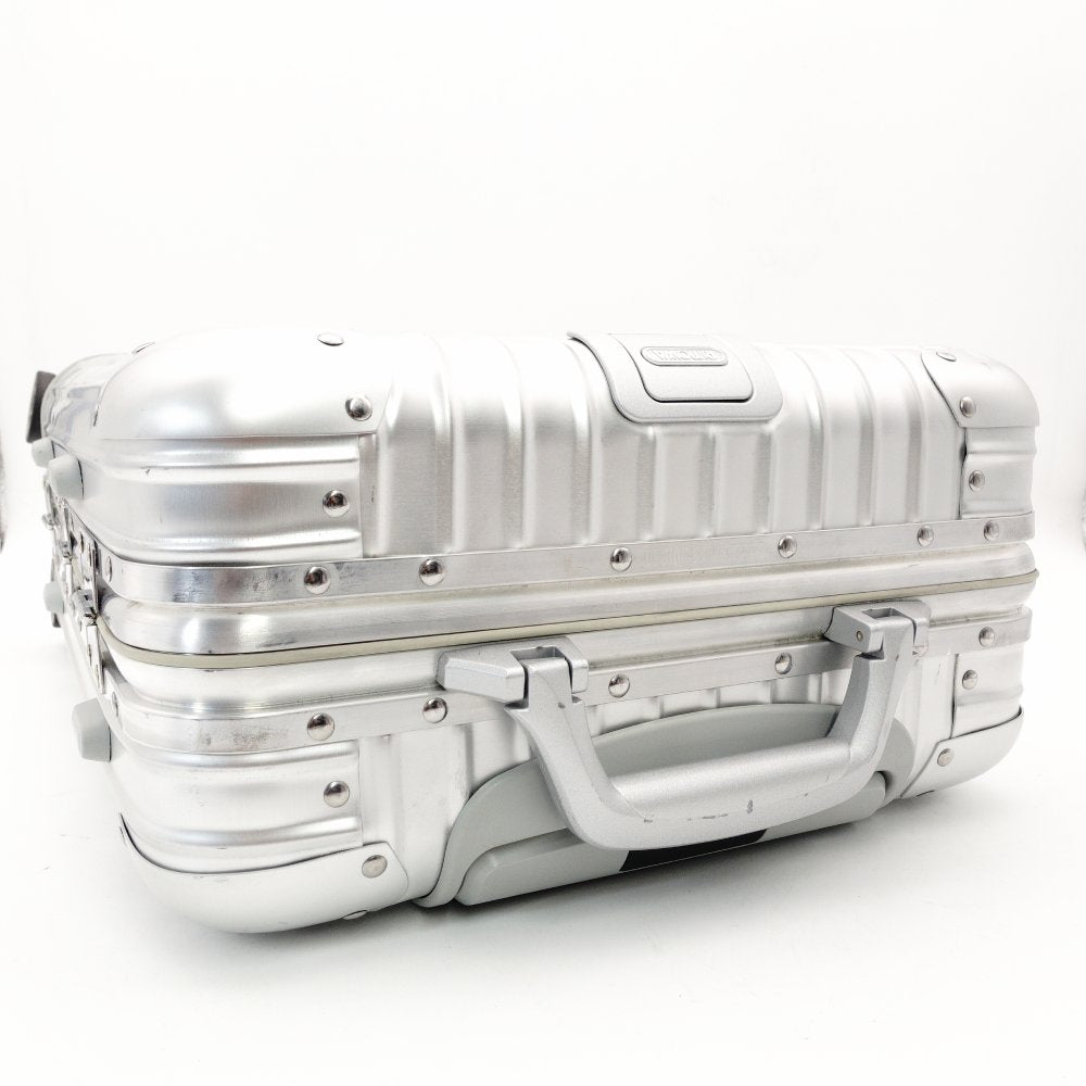RIMOWA Topaz 923.52.00.4 32L 4-Wheel Silver Aluminum TSA Lock Hand Carry R801593