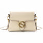 GUCCI Interlocking Shoulder Bag, Leather, Off-White, Crossbody, GG Logo, Gold Hardware