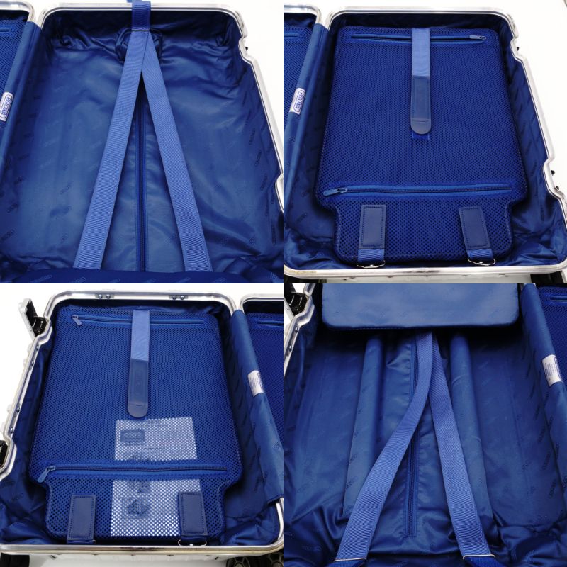 RIMOWA Topaz 923.52.00.4 32L 4-Wheel Silver Aluminum TSA Lock Hand Carry R801593