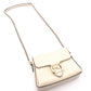 GUCCI Interlocking Shoulder Bag, Leather, Off-White, Crossbody, GG Logo, Gold Hardware