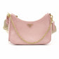 PRADA ReEdition Saffiano Leather Shoulder Bag Pink Leather Gold Hardware R811025