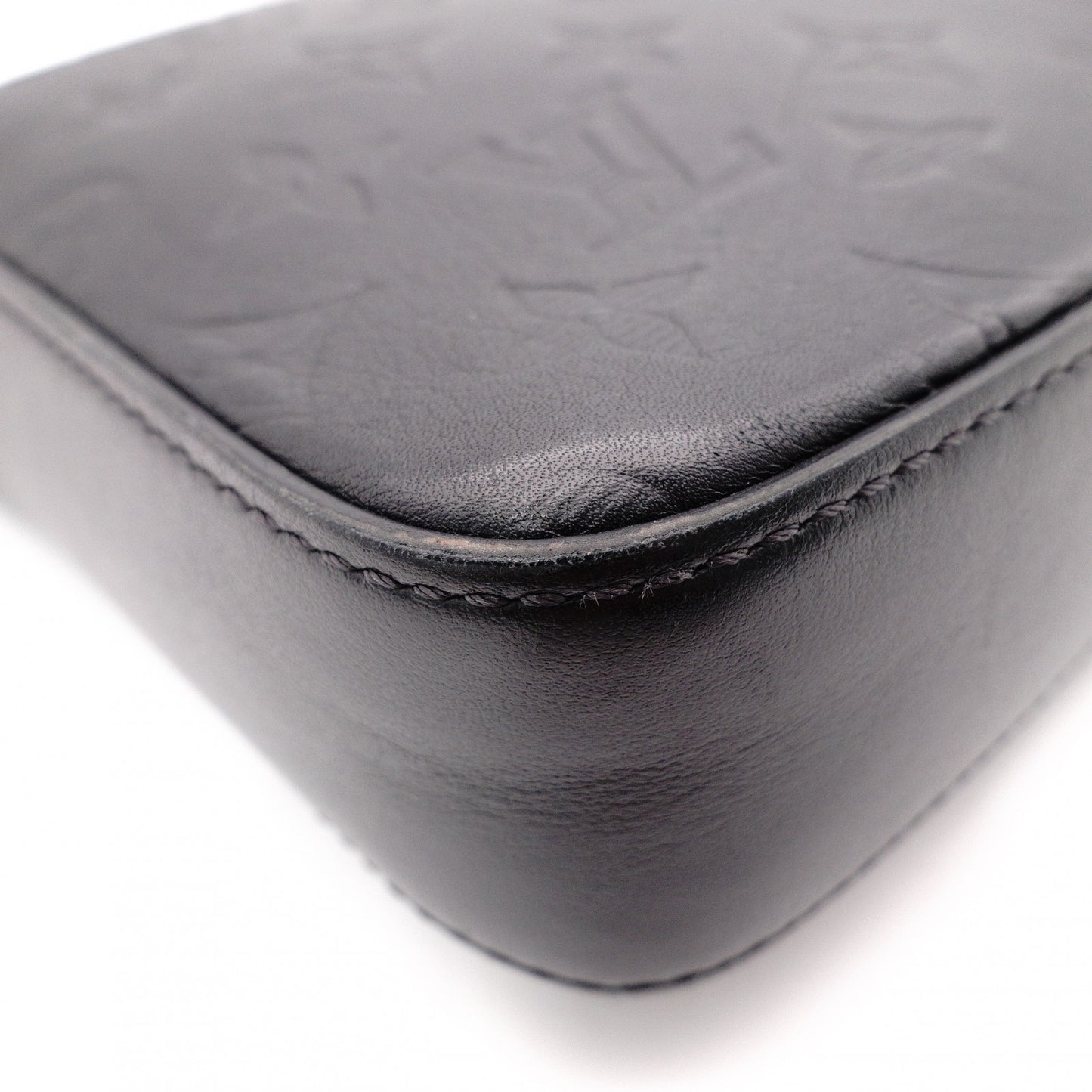 LOUIS VUITTON Duo Messenger Monogram Shadow Shoulder Bag, Leather, Black