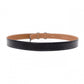 HERMES Constance Belt, Leather, Black and Brown, Size 85, Silver Hardware