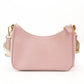 PRADA ReEdition Saffiano Leather Shoulder Bag Pink Leather Gold Hardware R811025