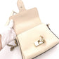 GUCCI Interlocking Shoulder Bag, Leather, Off-White, Crossbody, GG Logo, Gold Hardware