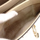 GUCCI Interlocking Shoulder Bag, Leather, Off-White, Crossbody, GG Logo, Gold Hardware