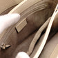 GUCCI Interlocking Shoulder Bag, Leather, Off-White, Crossbody, GG Logo, Gold Hardware