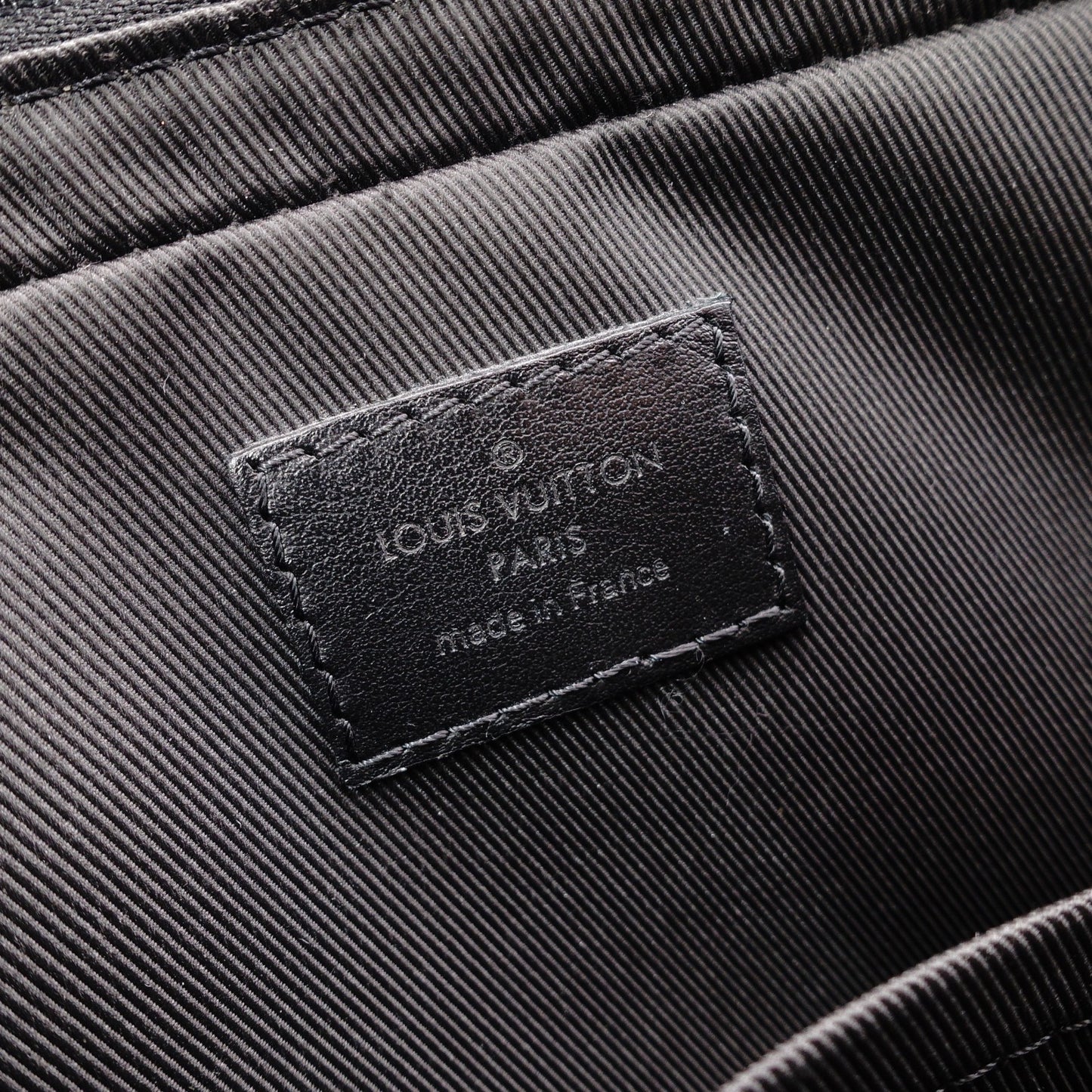 LOUIS VUITTON Duo Messenger Monogram Shadow Shoulder Bag, Leather, Black