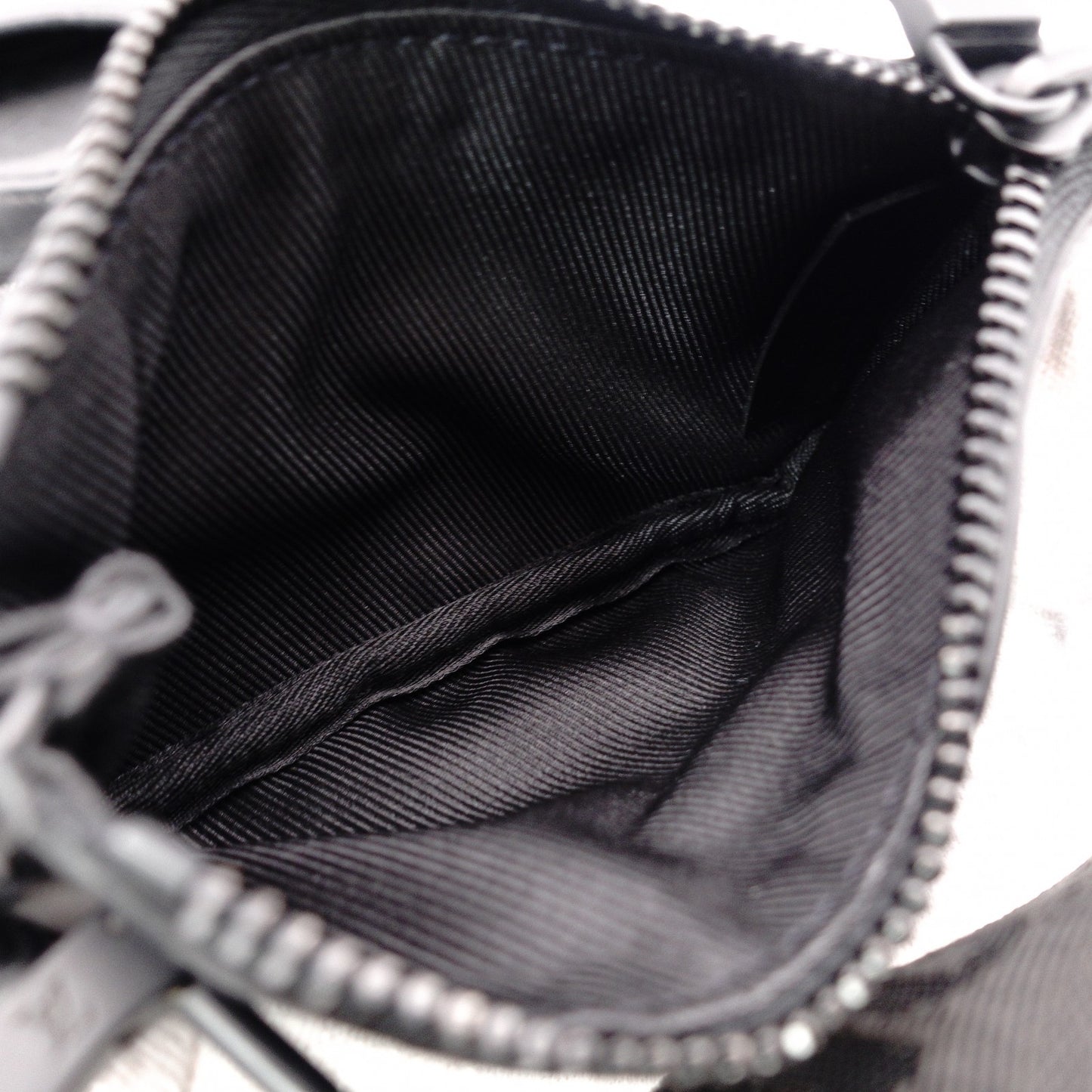 LOUIS VUITTON Duo Messenger Monogram Shadow Shoulder Bag, Leather, Black