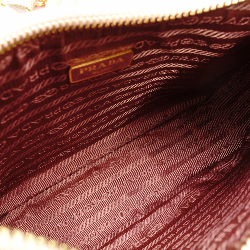 PRADA ReEdition Saffiano Leather Shoulder Bag Pink Leather Gold Hardware R811025