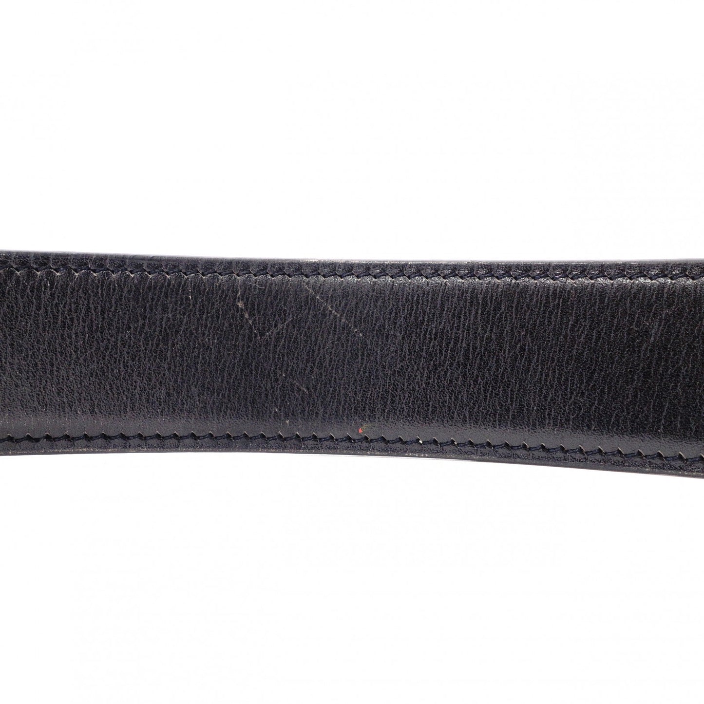 HERMES Constance Belt, Leather, Black and Brown, Size 85, Silver Hardware