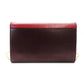 CELINE Tri-Faure Chain Wallet Red Leather Gold Hardware Long Wallet Shoulder Bag R801981