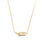 FENDI F Logo Rhinestone Necklace Gold Pendant with Box 7-9-791