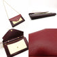CELINE Tri-Faure Chain Wallet Red Leather Gold Hardware Long Wallet Shoulder Bag R801981