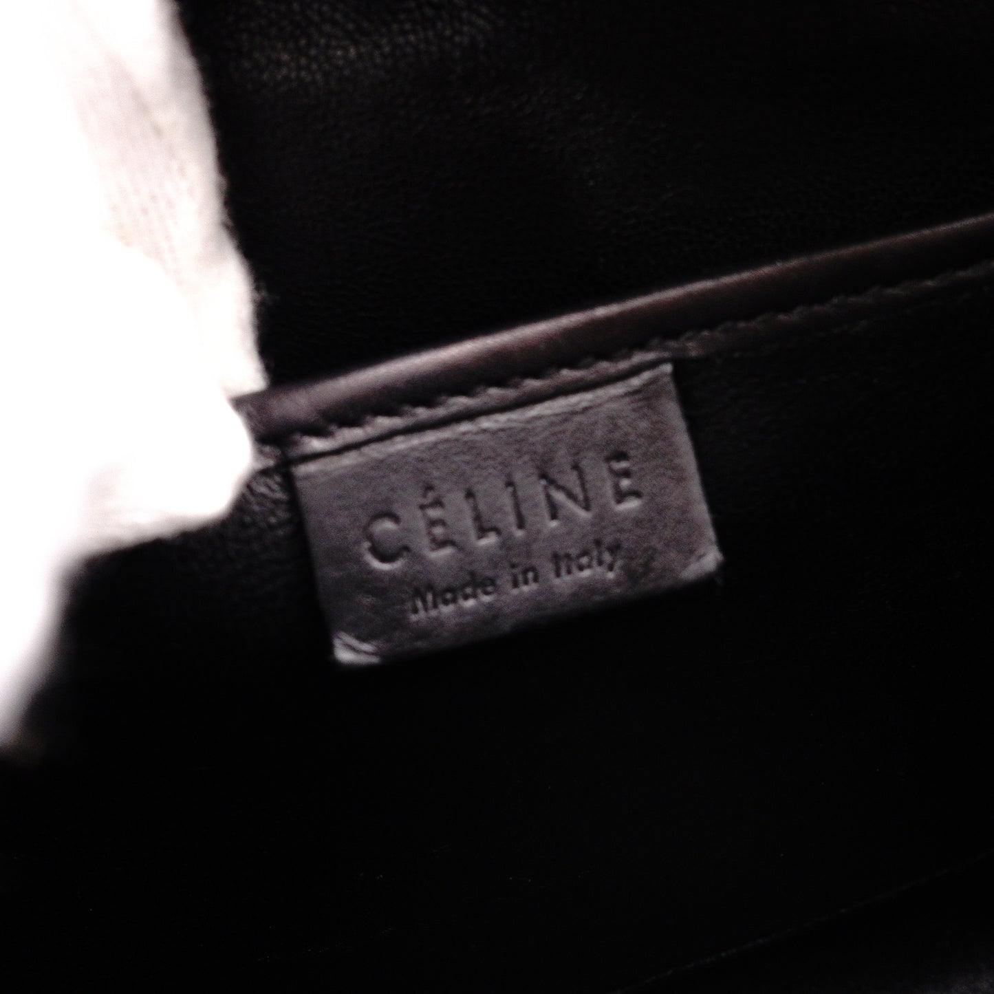 CELINE Luggage Nano Shopper Handbag, Leather, Beige/Black, 2-Way Crossbody