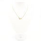 FENDI F Logo Rhinestone Necklace Gold Pendant with Box 7-9-791