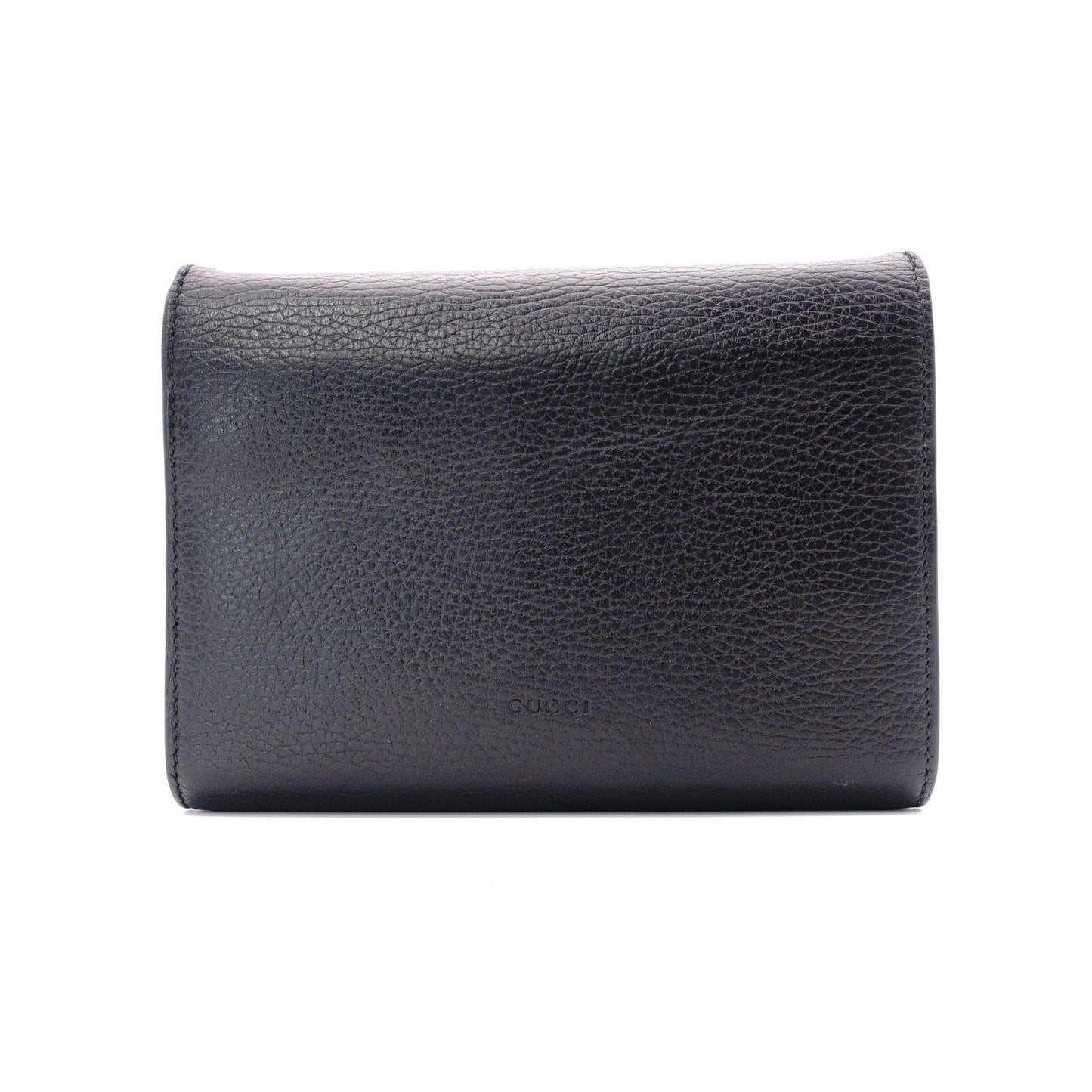 GUCCI Dionysus Shoulder Bag, Leather, Black with Silver Hardware