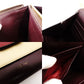 CELINE Tri-Faure Chain Wallet Red Leather Gold Hardware Long Wallet Shoulder Bag R801981