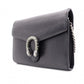GUCCI Dionysus Shoulder Bag, Leather, Black with Silver Hardware