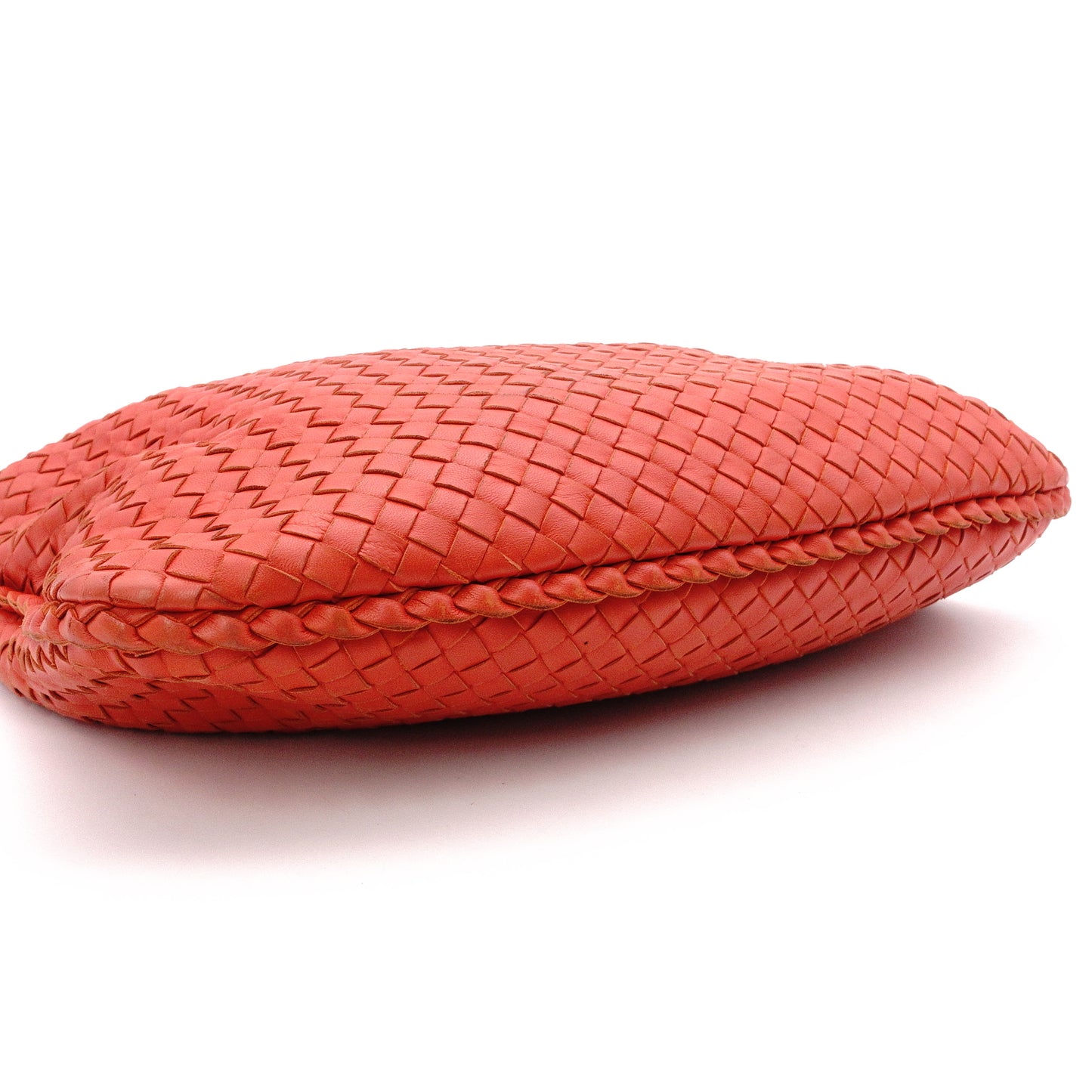 Bottega Veneta Intrecciato Shoulder Bag, Leather, Orange, Hobo