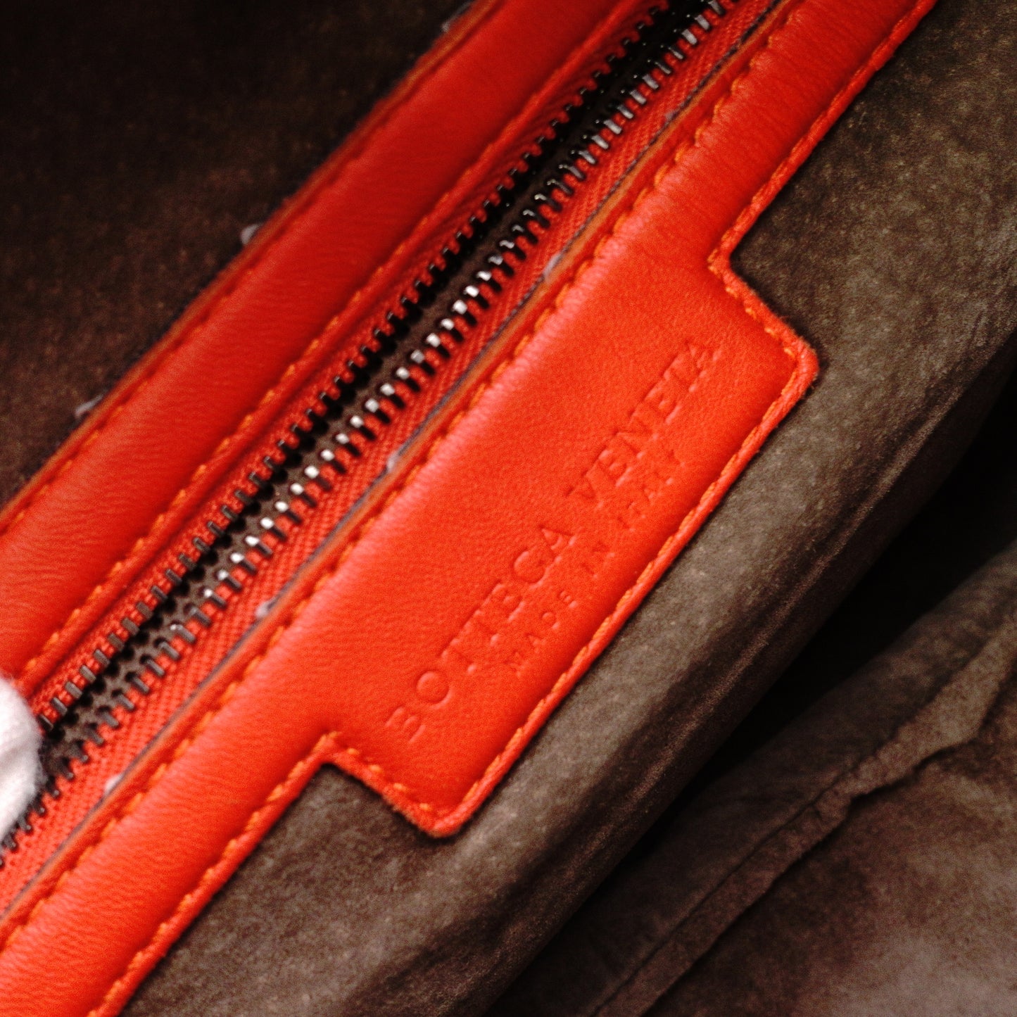 Bottega Veneta Intrecciato Shoulder Bag, Leather, Orange, Hobo