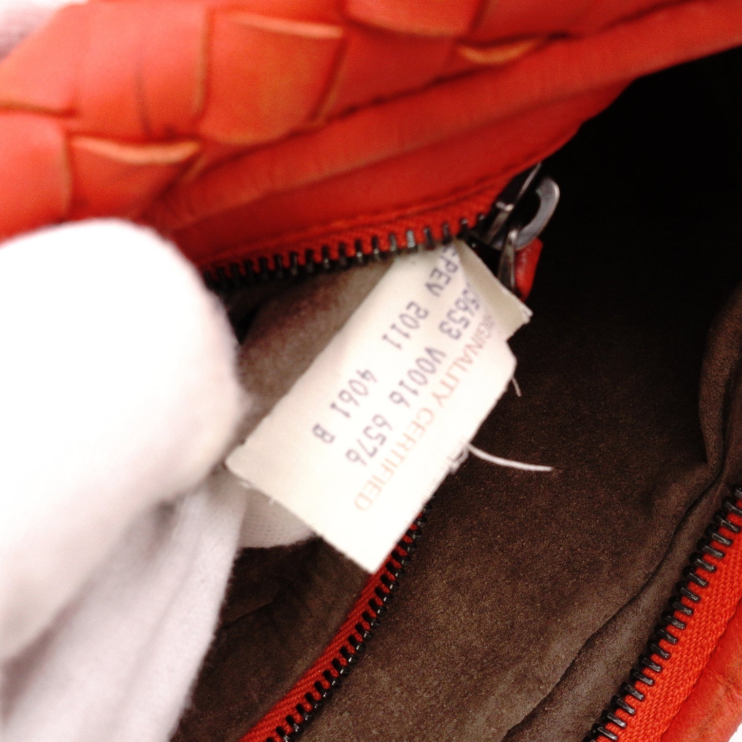 Bottega Veneta Intrecciato Shoulder Bag, Leather, Orange, Hobo