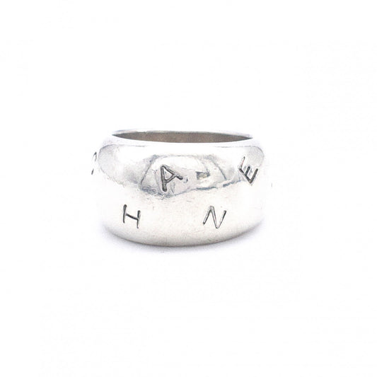 CHANEL Ring, 925 sterling silver, size 54 / 14, approx. 15g, logo