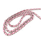 CHANEL Matelassé Wallet Chain, Leather, Pink, Crossbody, Silver Hardware
