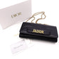 Christian Dior J'ADIOR Wallet Chain, Leather, Black, Crossbody, Gold Hardware
