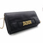 Christian Dior J'ADIOR Wallet Chain, Leather, Black, Crossbody, Gold Hardware