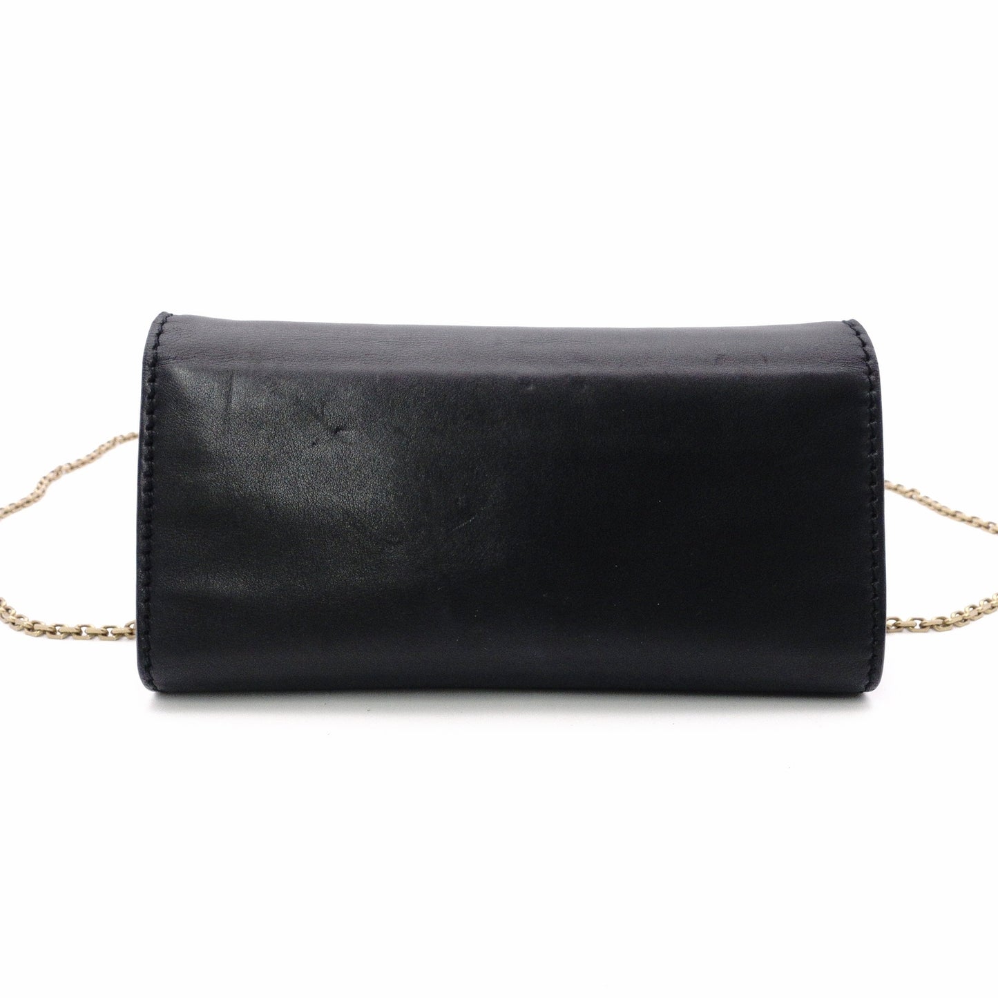 Christian Dior J'ADIOR Wallet Chain, Leather, Black, Crossbody, Gold Hardware