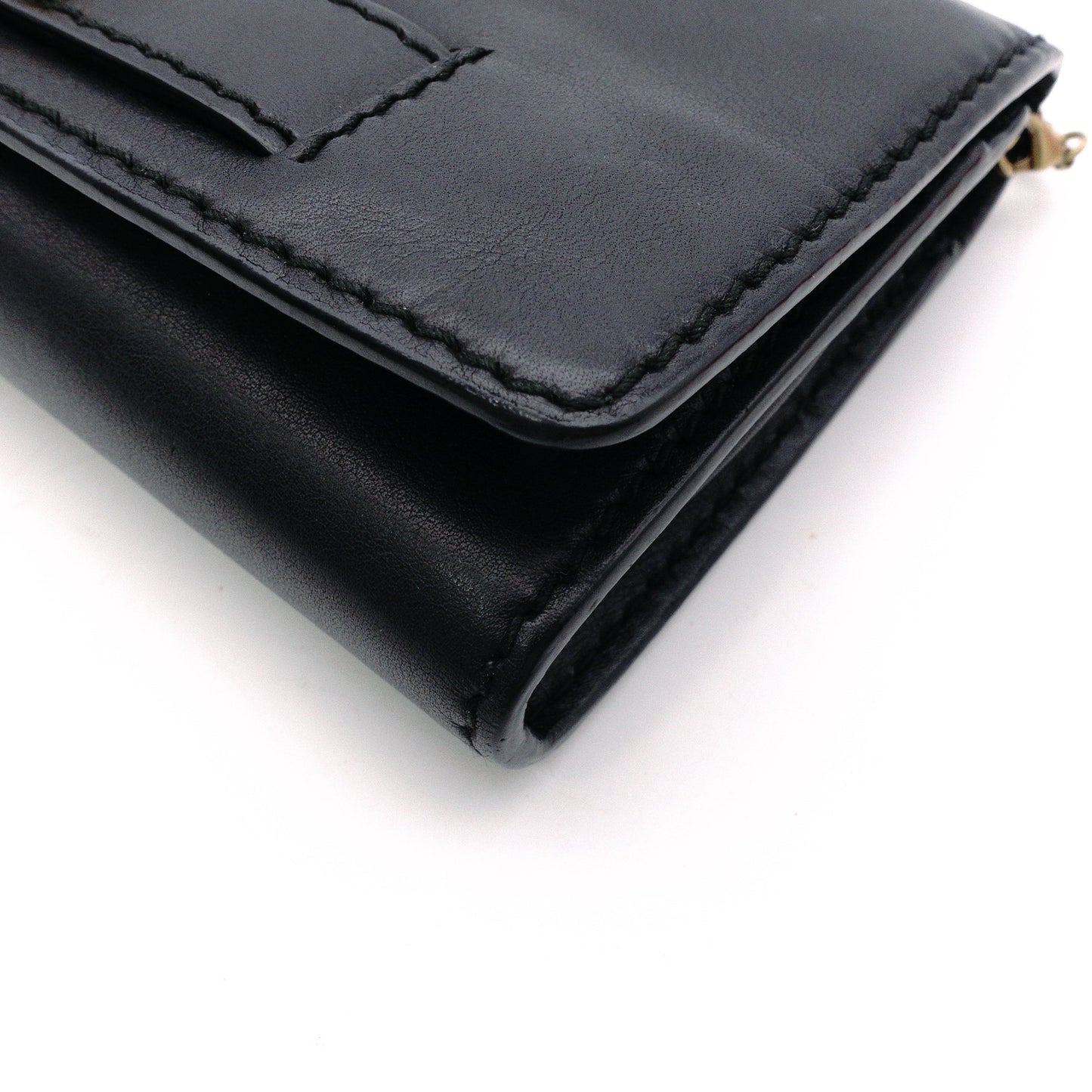 Christian Dior J'ADIOR Wallet Chain, Leather, Black, Crossbody, Gold Hardware
