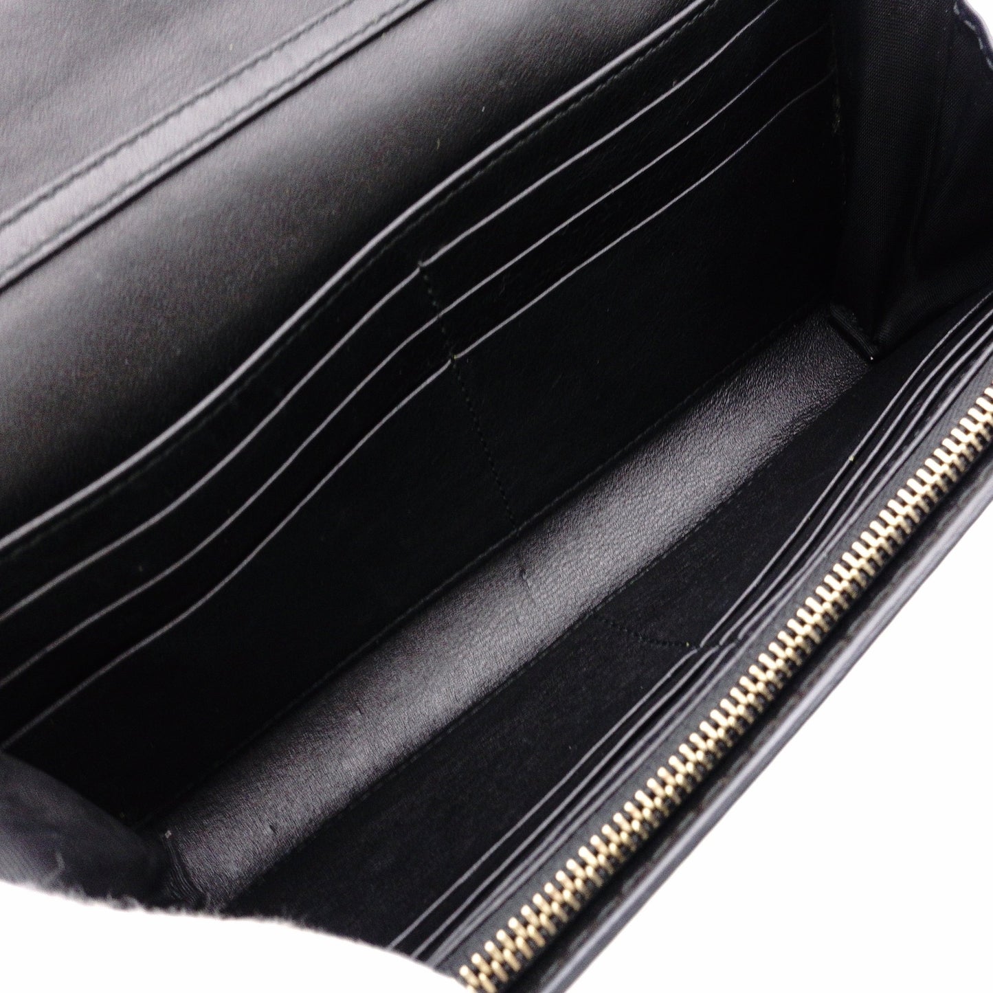 Christian Dior J'ADIOR Wallet Chain, Leather, Black, Crossbody, Gold Hardware