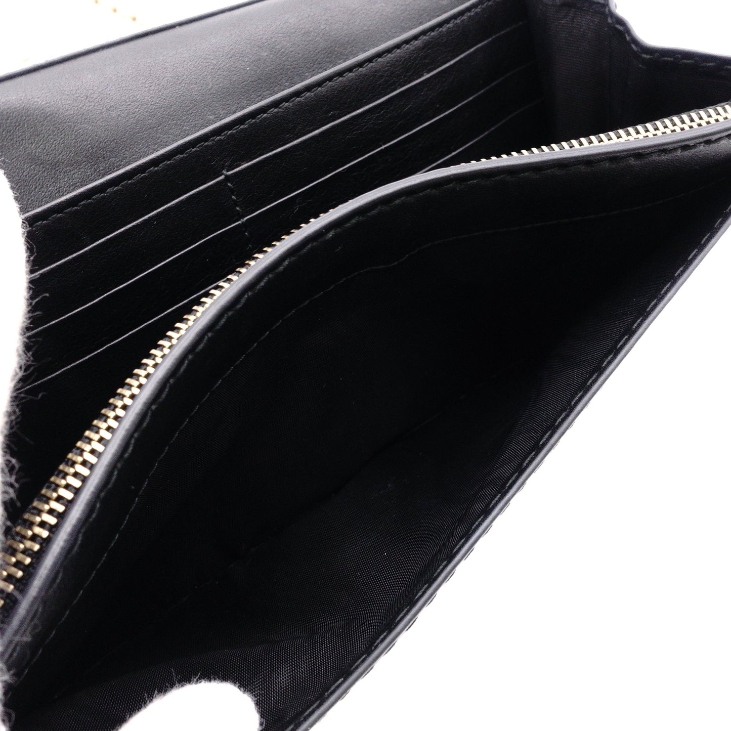 Christian Dior J'ADIOR Wallet Chain, Leather, Black, Crossbody, Gold Hardware