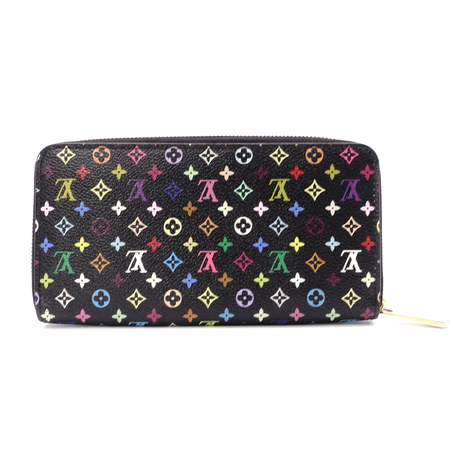 LOUIS VUITTON Zippy Wallet Monogram Multicolor Long Wallet PVC/Leather Black-Toned Wallet