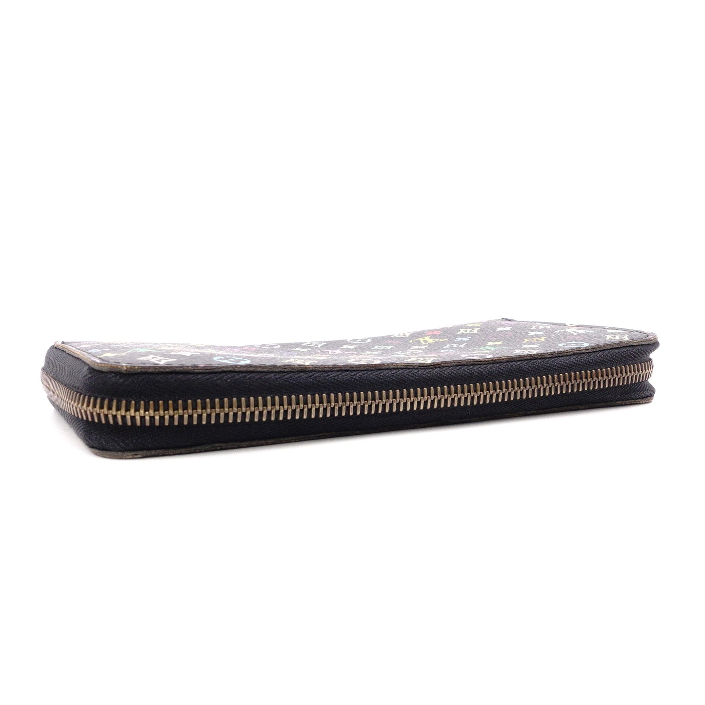 LOUIS VUITTON Zippy Wallet Monogram Multicolor Long Wallet PVC/Leather Black-Toned Wallet