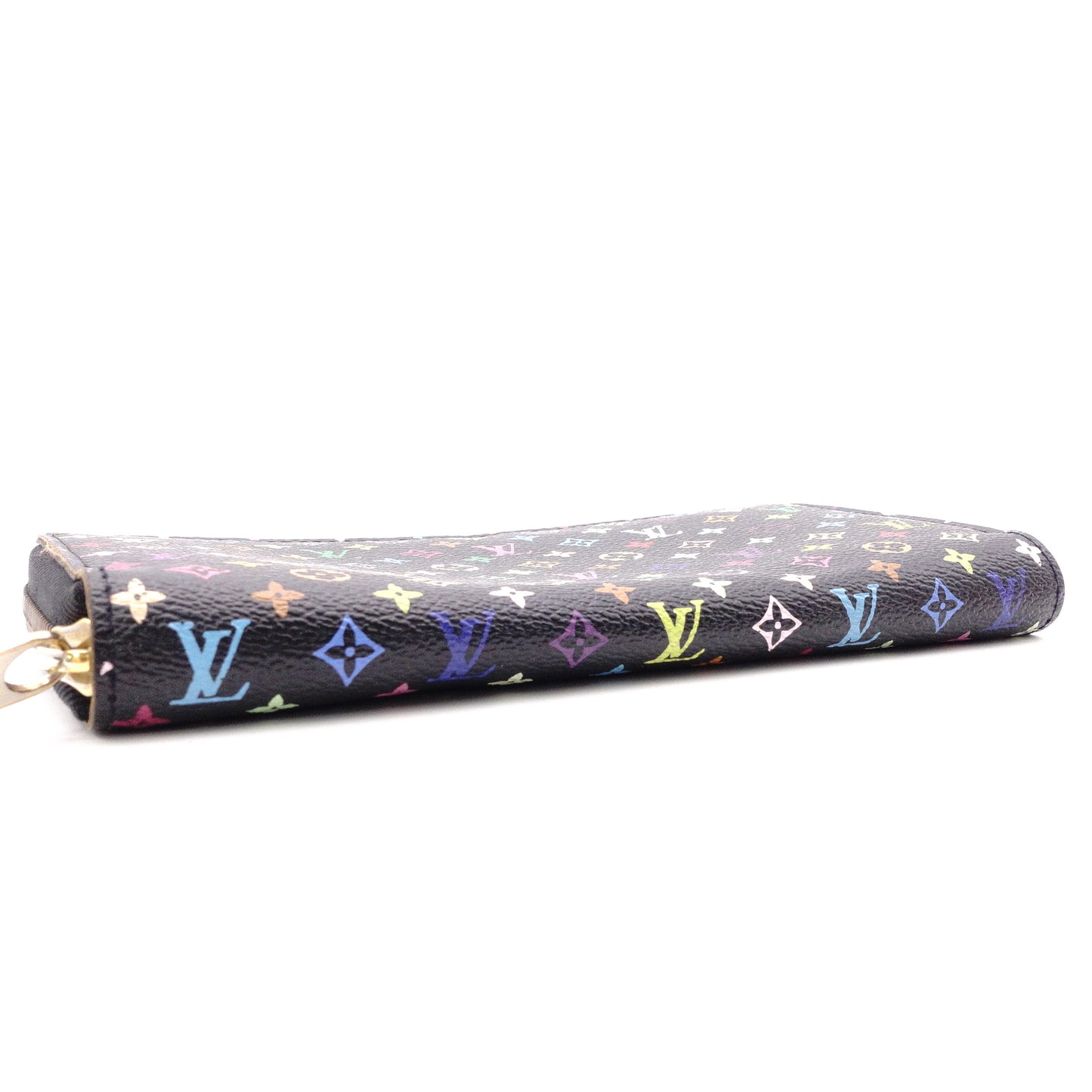 LOUIS VUITTON Zippy Wallet Monogram Multicolor Long Wallet PVC/Leather Black-Toned Wallet
