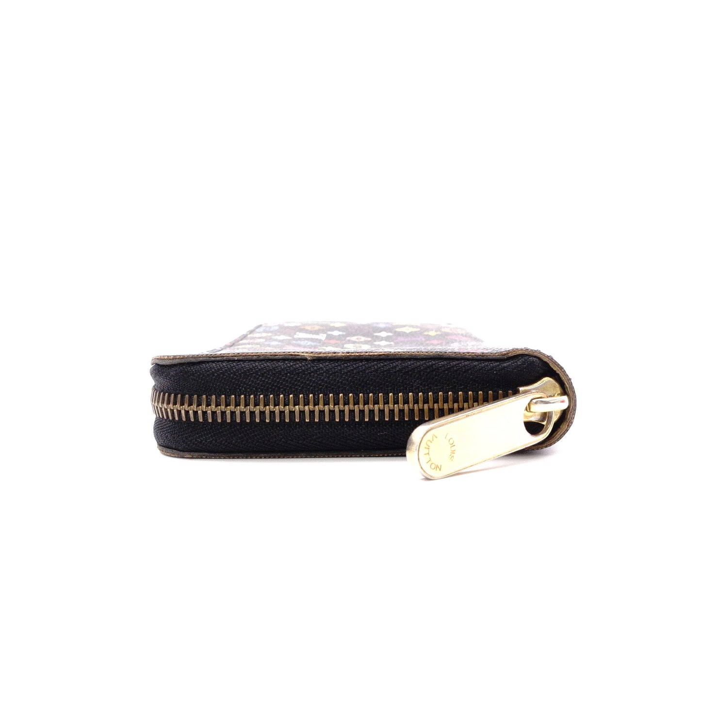 LOUIS VUITTON Zippy Wallet Monogram Multicolor Long Wallet PVC/Leather Black-Toned Wallet
