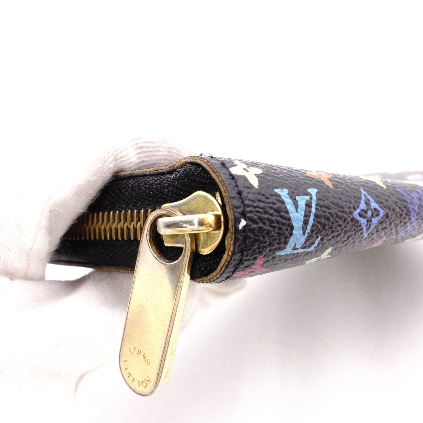 LOUIS VUITTON Zippy Wallet Monogram Multicolor Long Wallet PVC/Leather Black-Toned Wallet