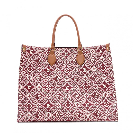 LOUIS VUITTON On the Go GM Monogram Jacquard Since 1854 Tote Bag, Purple, 2-Way