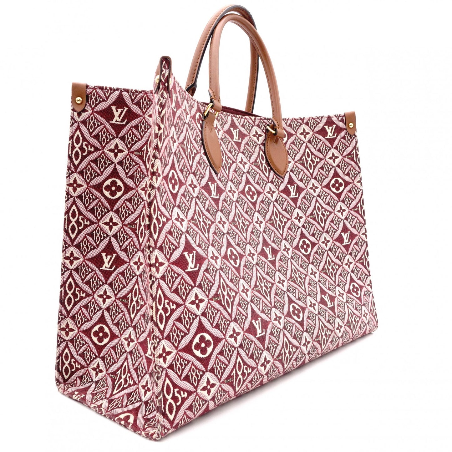 LOUIS VUITTON On the Go GM Monogram Jacquard Since 1854 Tote Bag, Purple, 2-Way