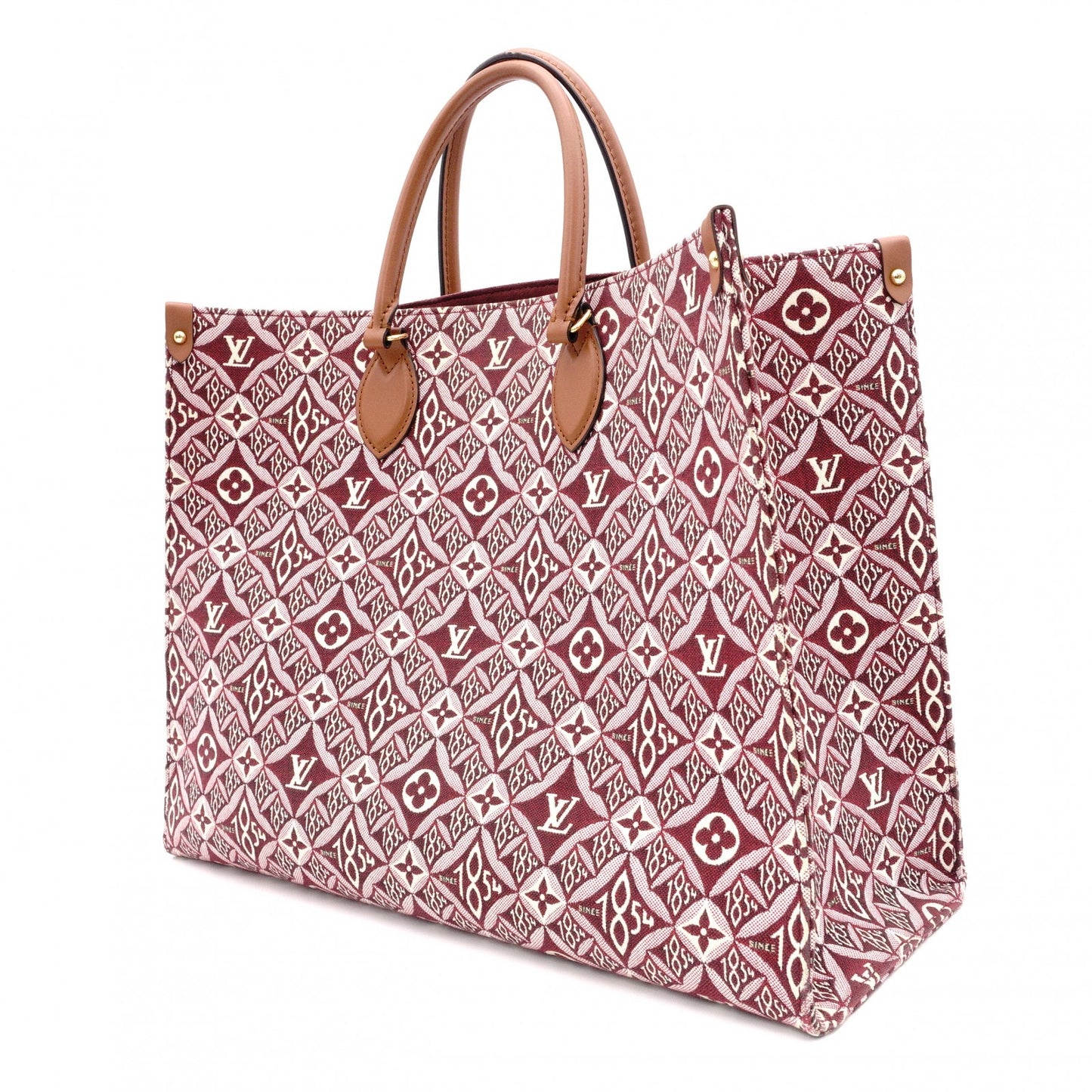 LOUIS VUITTON On the Go GM Monogram Jacquard Since 1854 Tote Bag, Purple, 2-Way