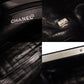 CHANEL Chocolate Bar One-Shoulder Bag Beige × Black Leather Lambskin 7-9-583