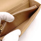 CHANEL Lambskin Matelassé Long Wallet, Leather, Beige, Gold Hardware