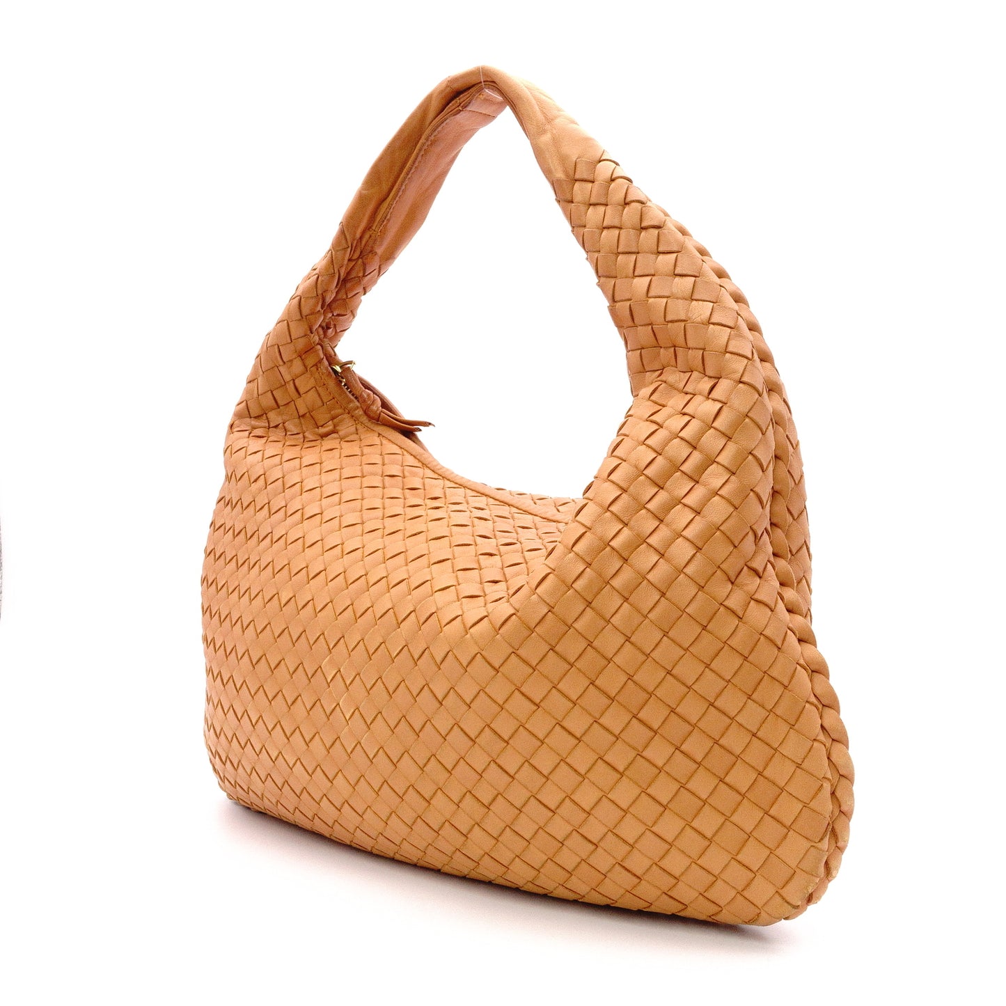 Bottega Veneta Intrecciato Shoulder Bag, Leather, Orange, Hobo