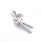 Bottega Veneta Argento Vibrato Charm Metal Silver Keyring Key Charm