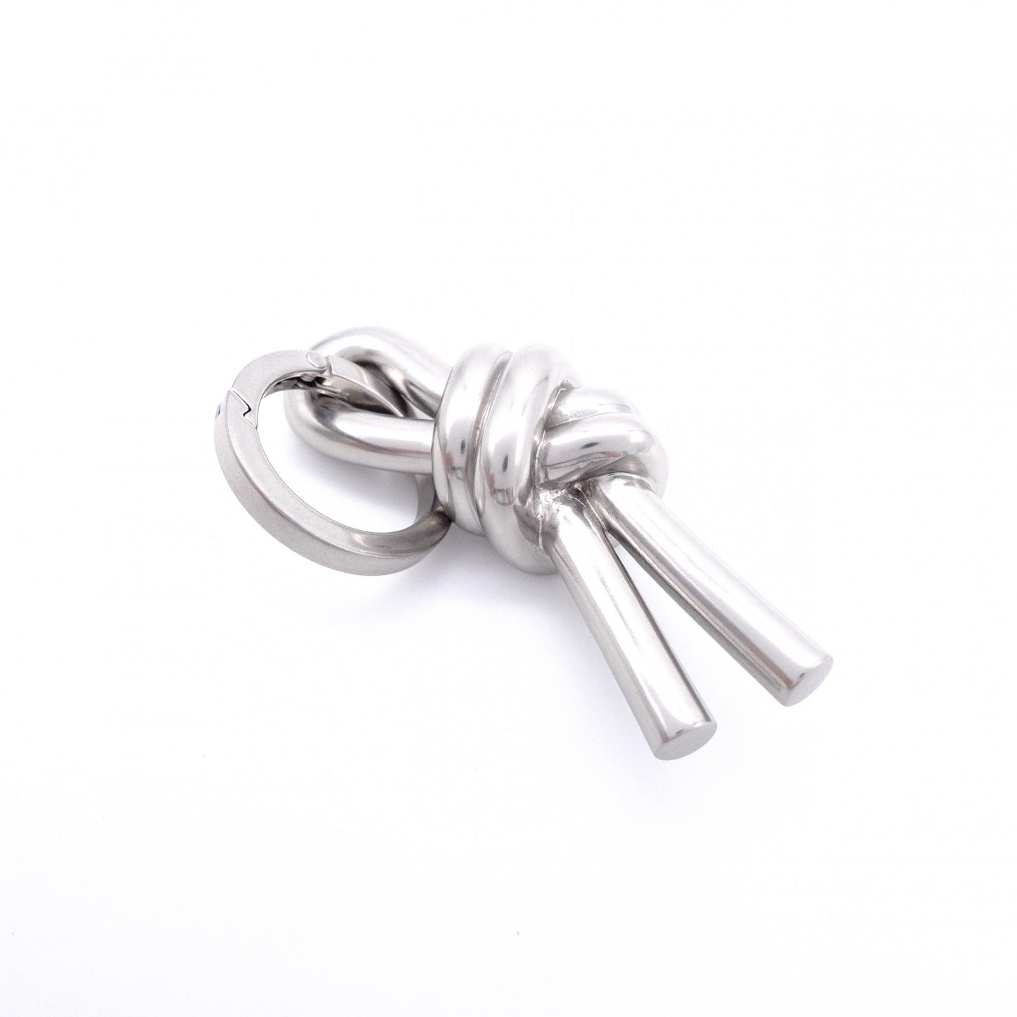 Bottega Veneta Argento Vibrato Charm Metal Silver Keyring Key Charm
